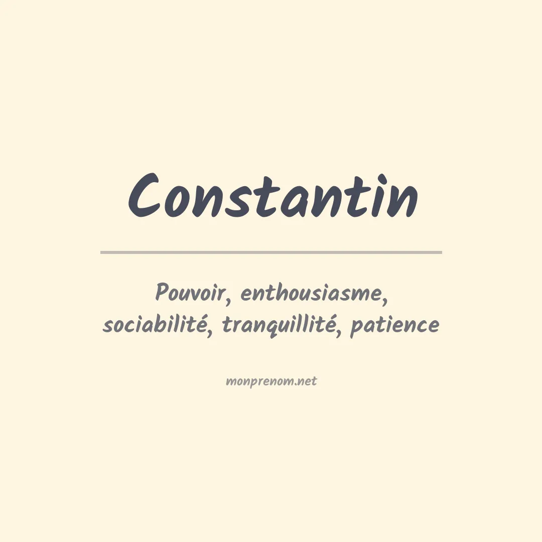 Prénom Constantin