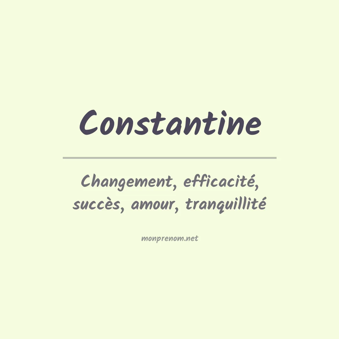 Prénom Constantine