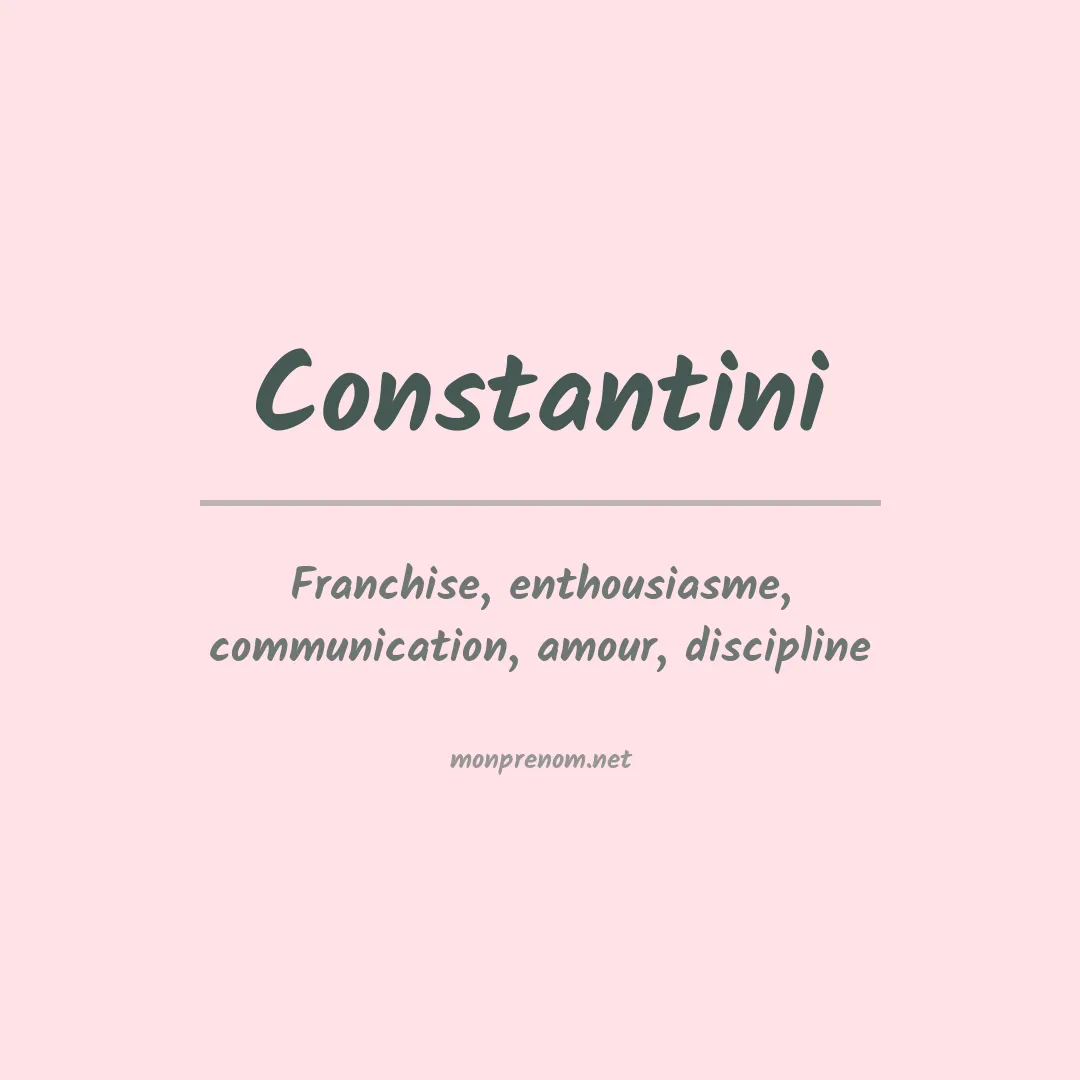 Prénom Constantini