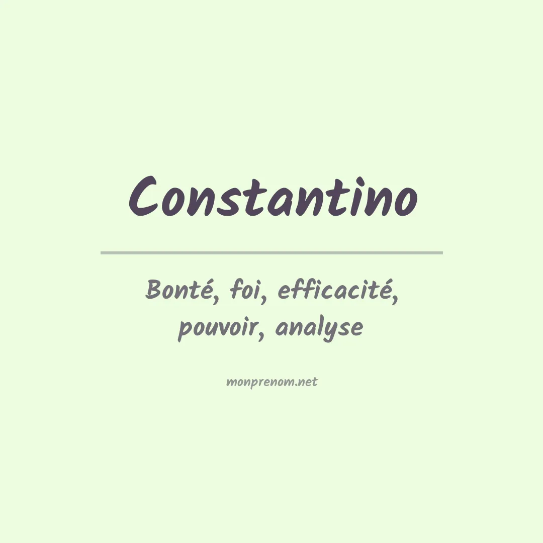 Prénom Constantino