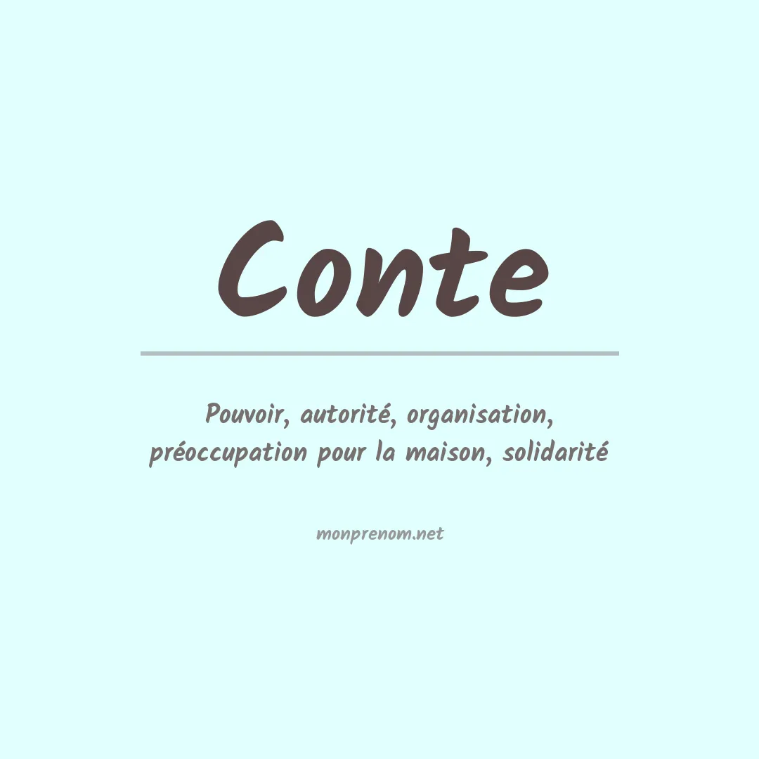 Prénom Conte