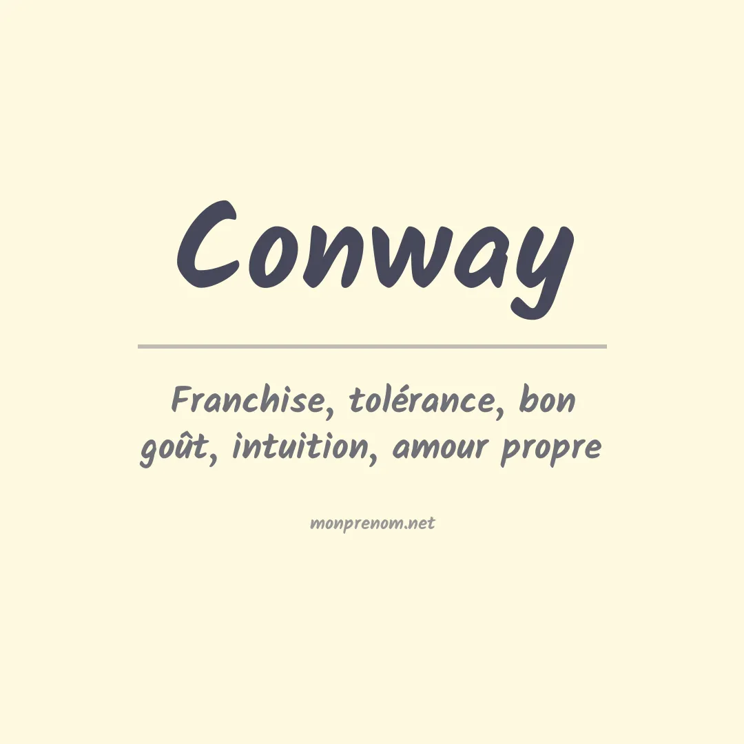 Prénom Conway