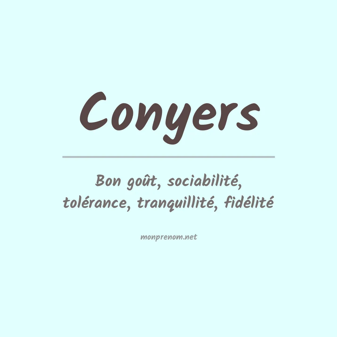 Signification du prénom Conyers