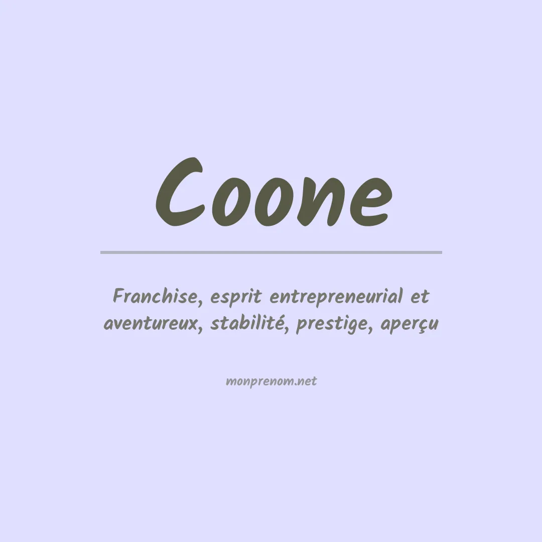 Prénom Coone
