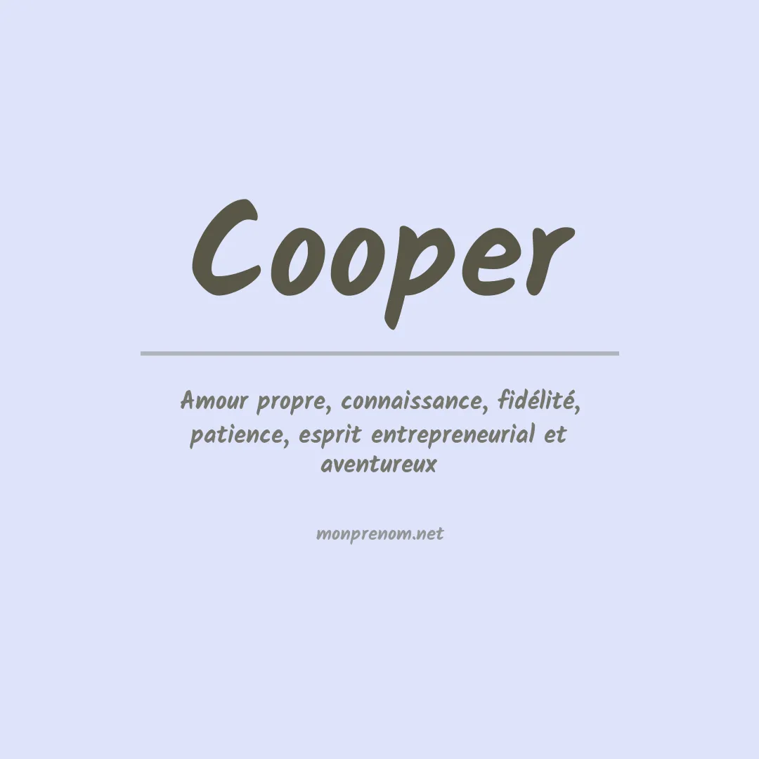 Prénom Cooper