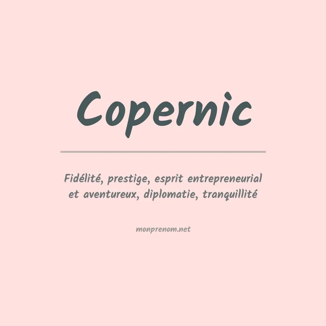 Signification du prénom Copernic