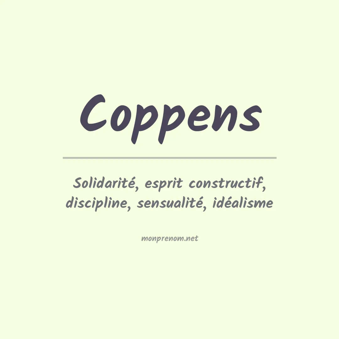Prénom Coppens