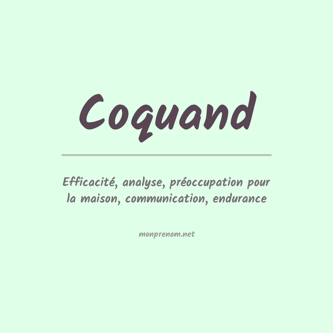 Signification du prénom Coquand