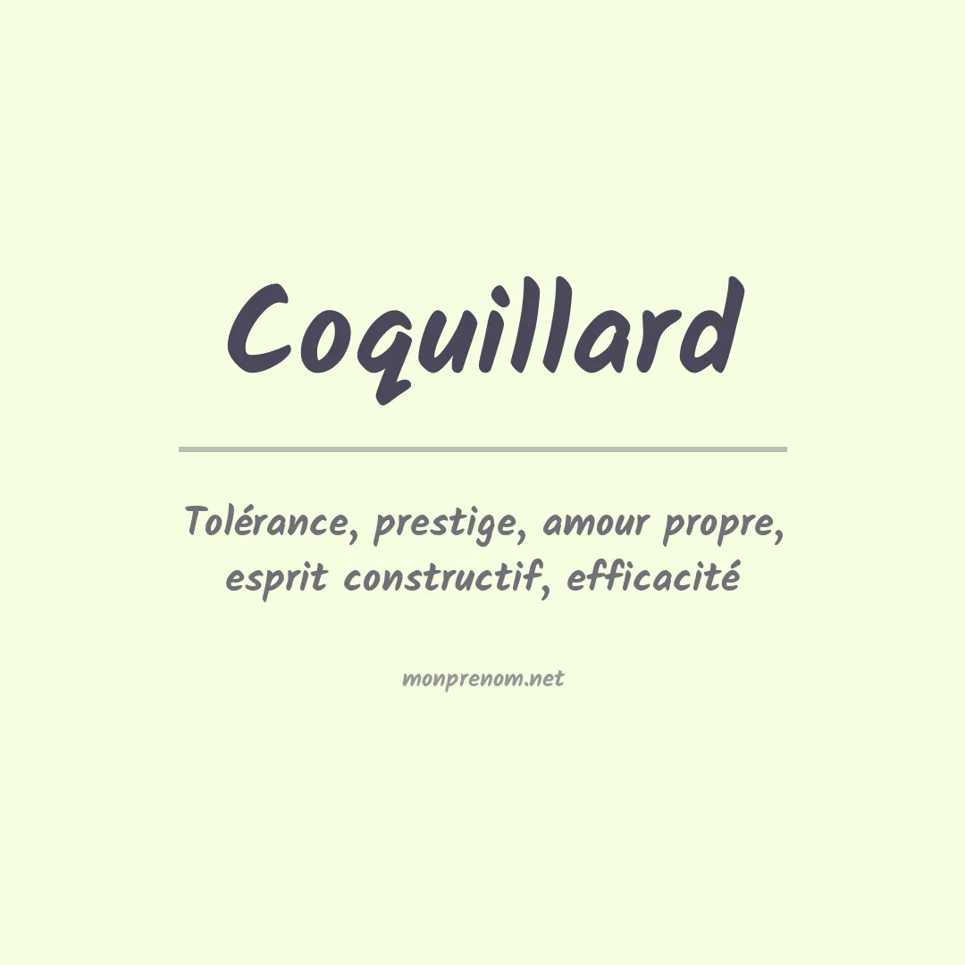 Signification du prénom Coquillard