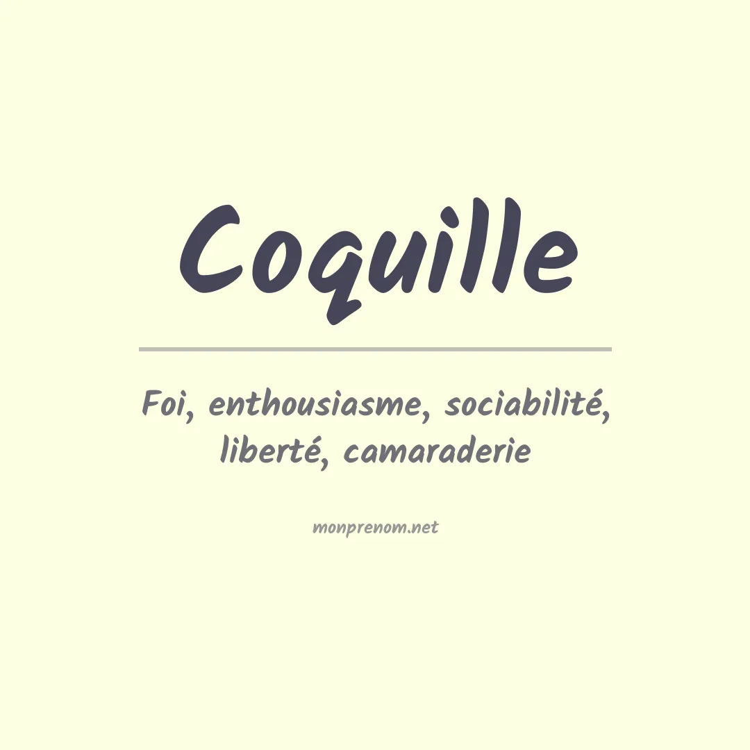 Signification du prénom Coquille