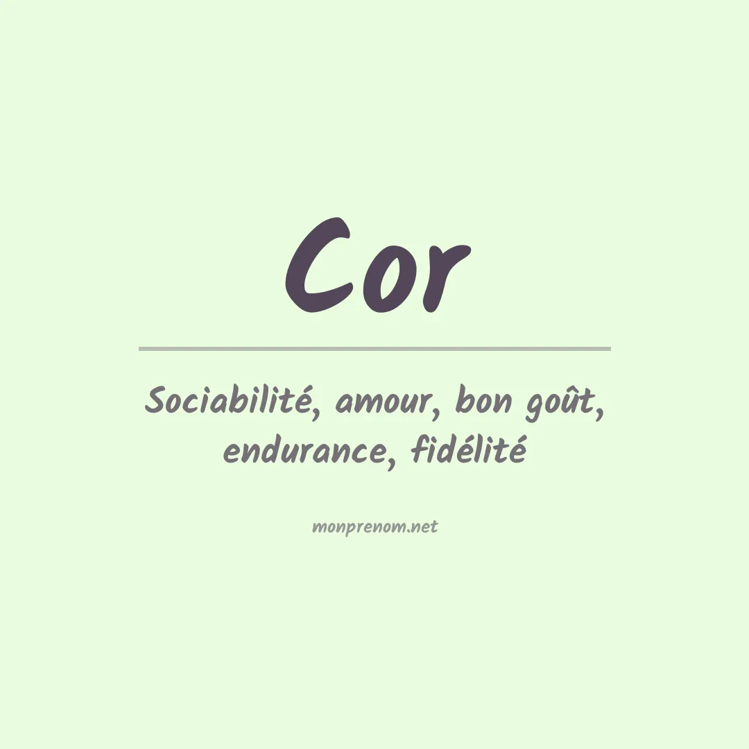 Prénom Cor