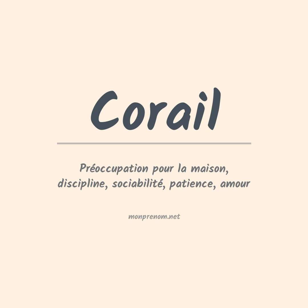 Signification du prénom Corail