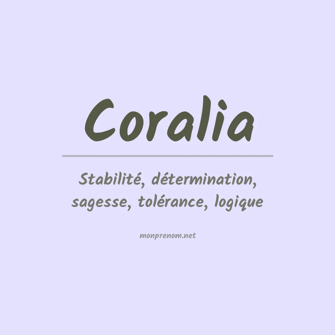 Signification du prénom Coralia