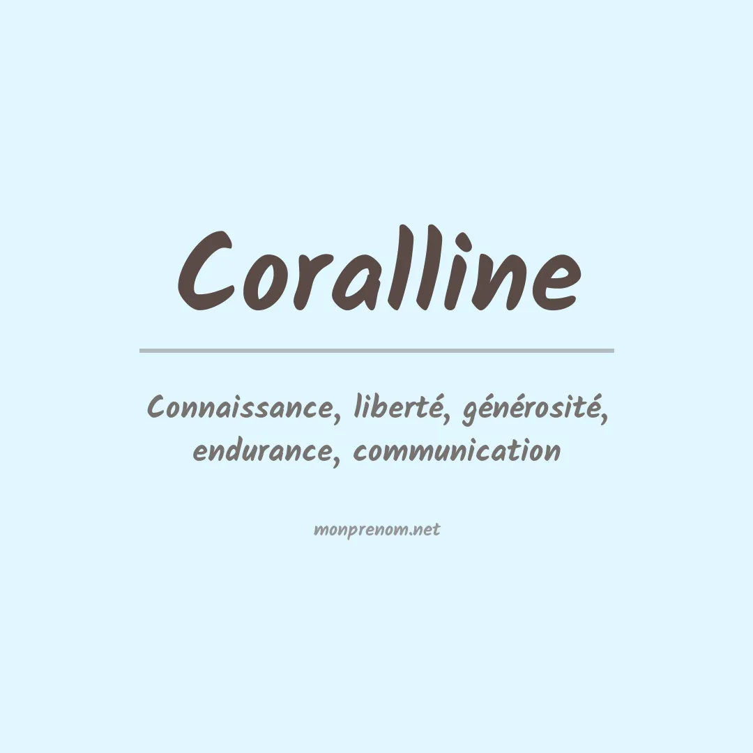 Signification du prénom Coralline