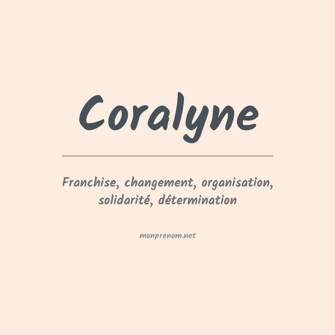 Signification du prénom Coralyne