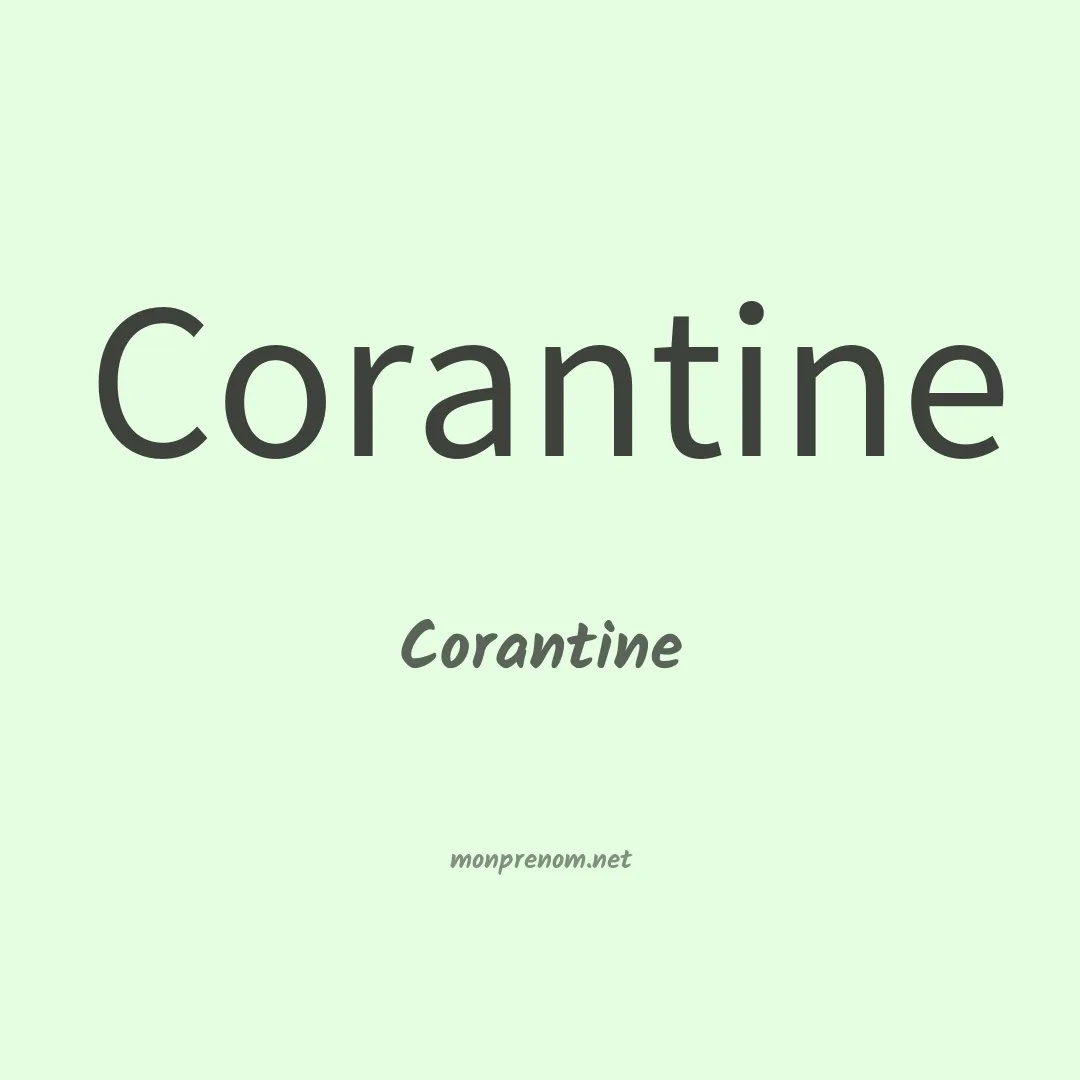 Corantine en chinois