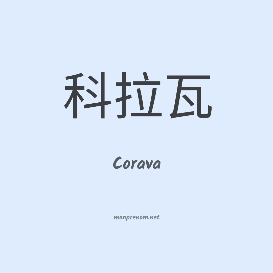 Corava en chinois