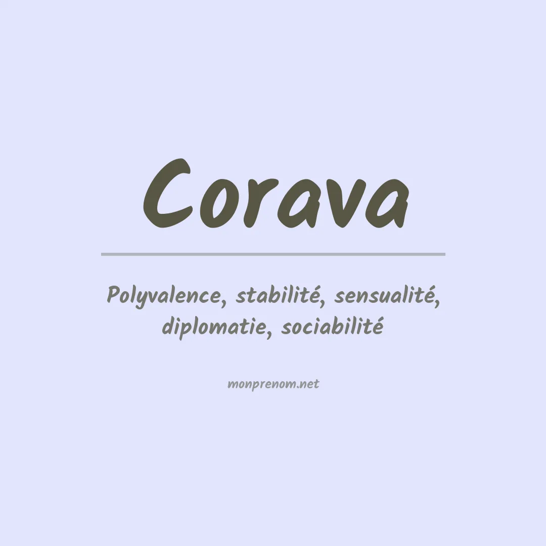 Signification du prénom Corava