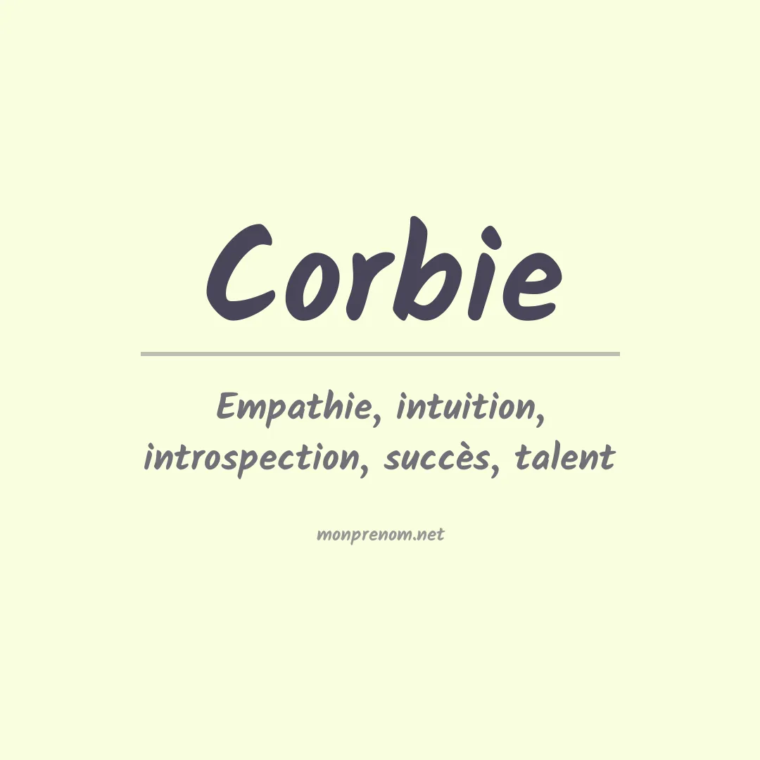 Signification du prénom Corbie
