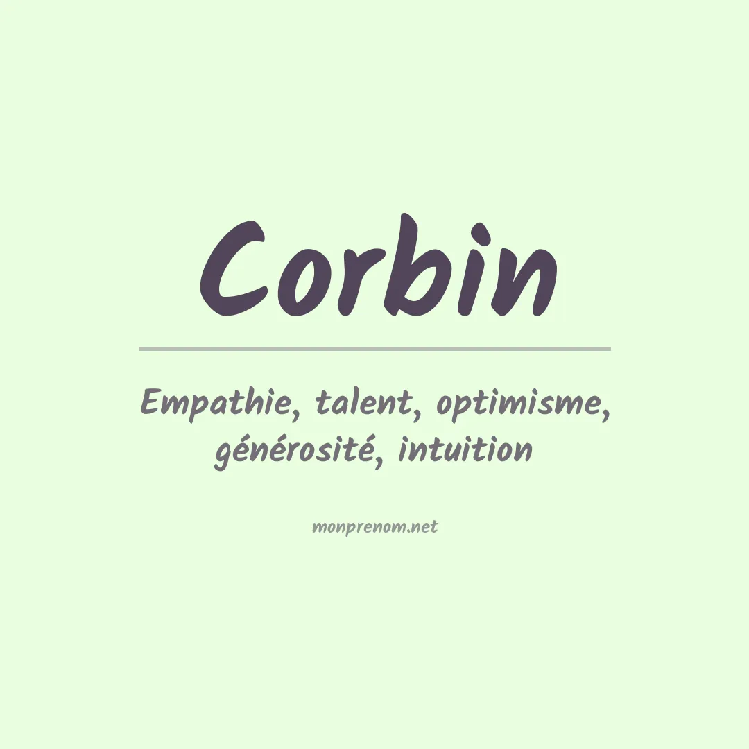 Prénom Corbin