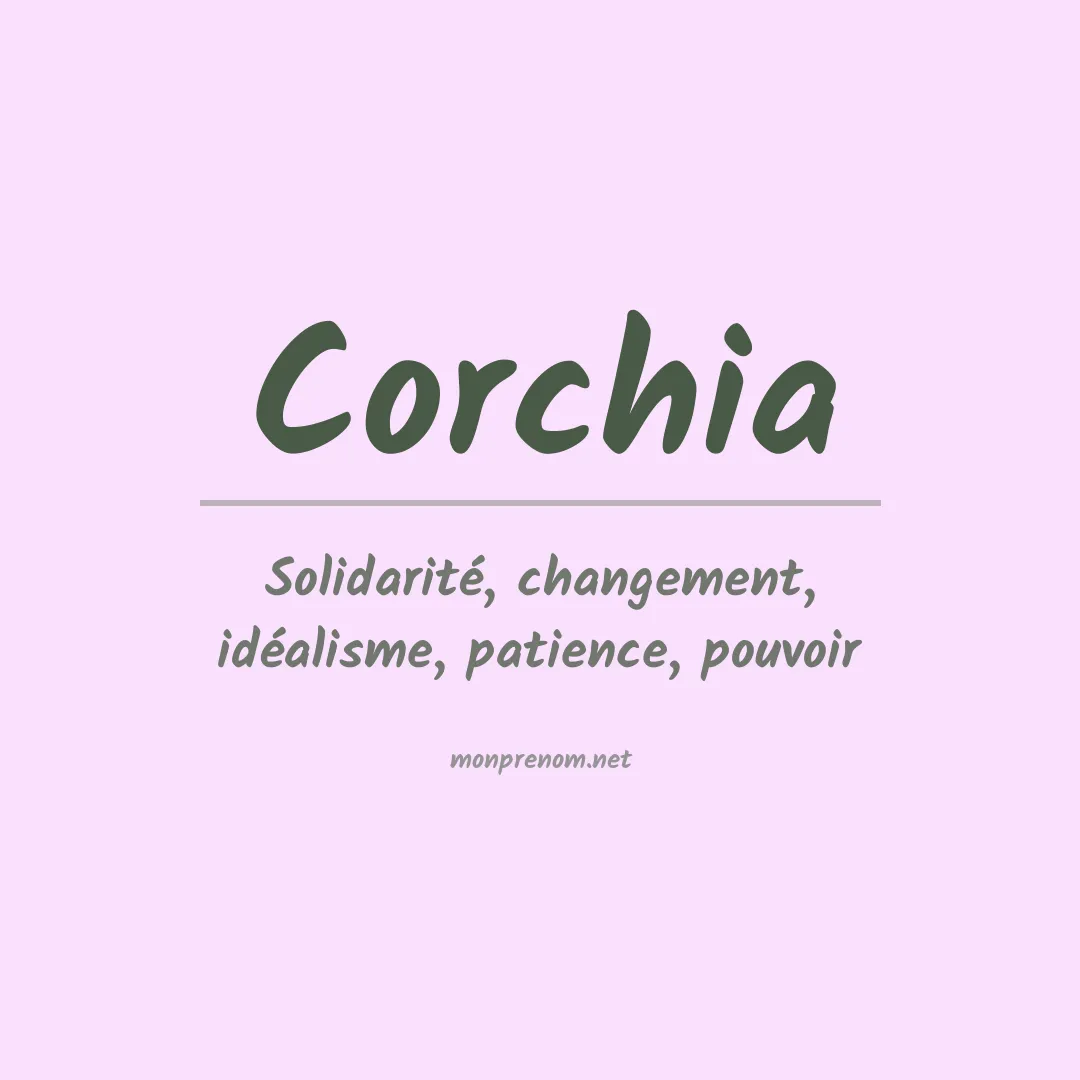 Signification du prénom Corchia