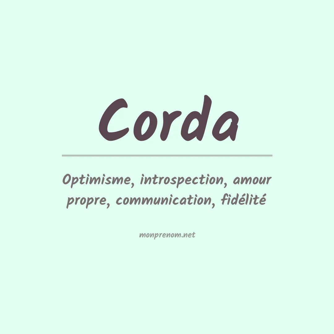 Prénom Corda