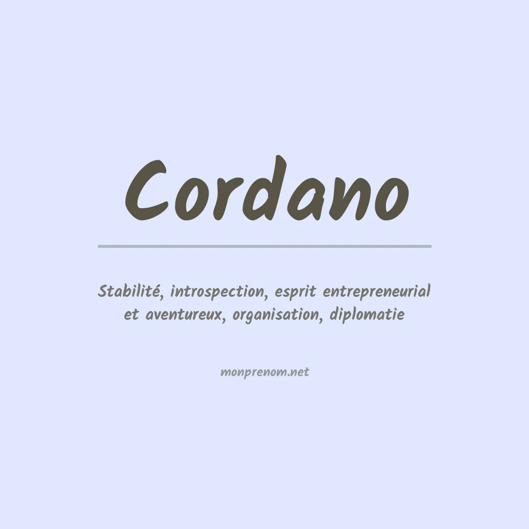Prénom Cordano