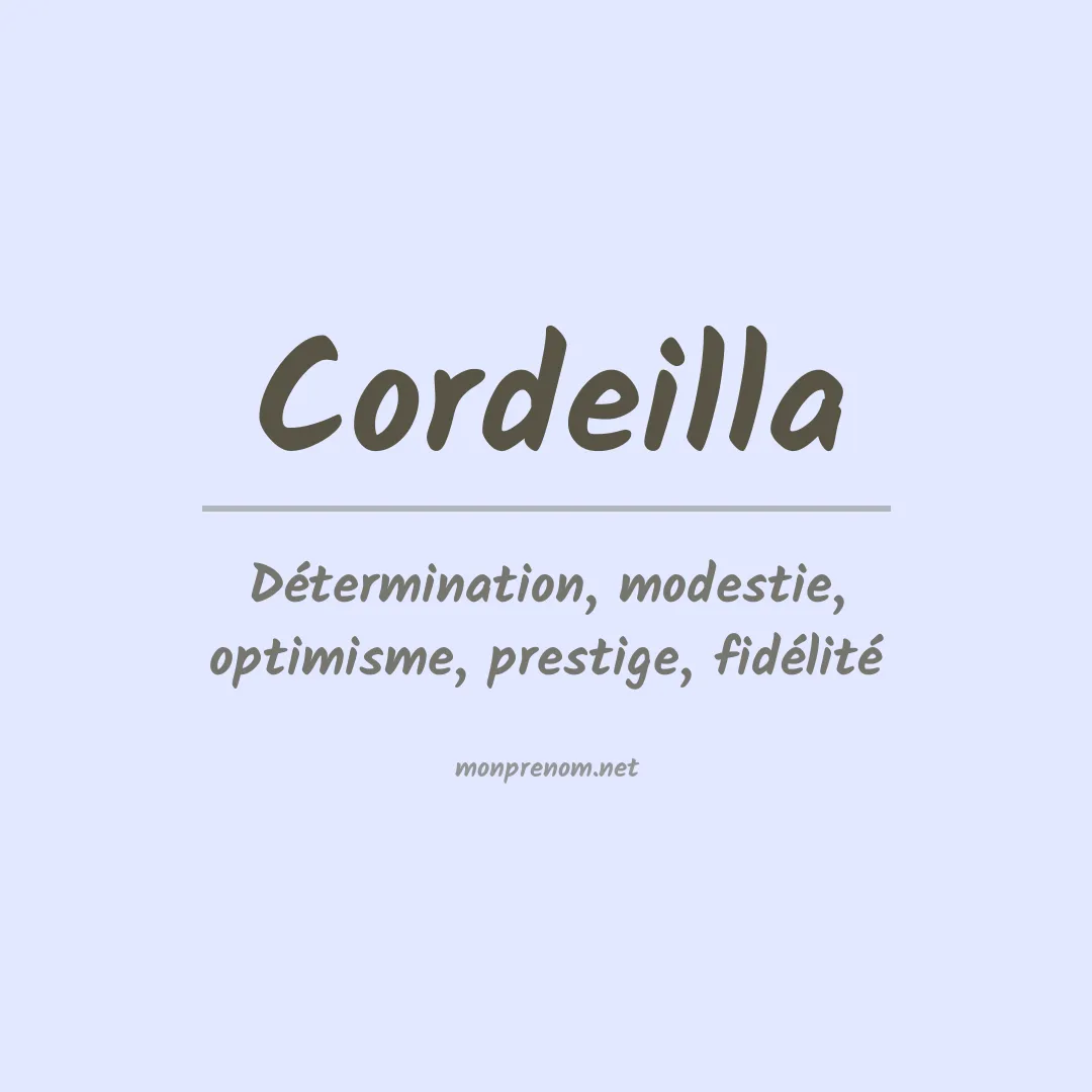 Signification du prénom Cordeilla