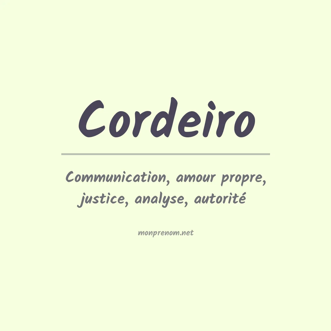 Prénom Cordeiro