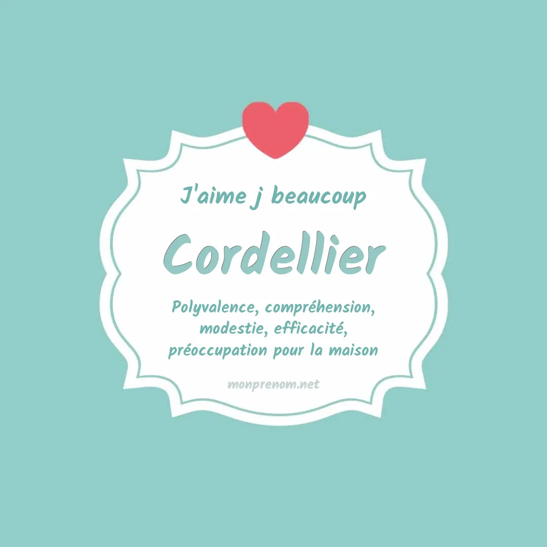J'aime beaucoup Cordellier