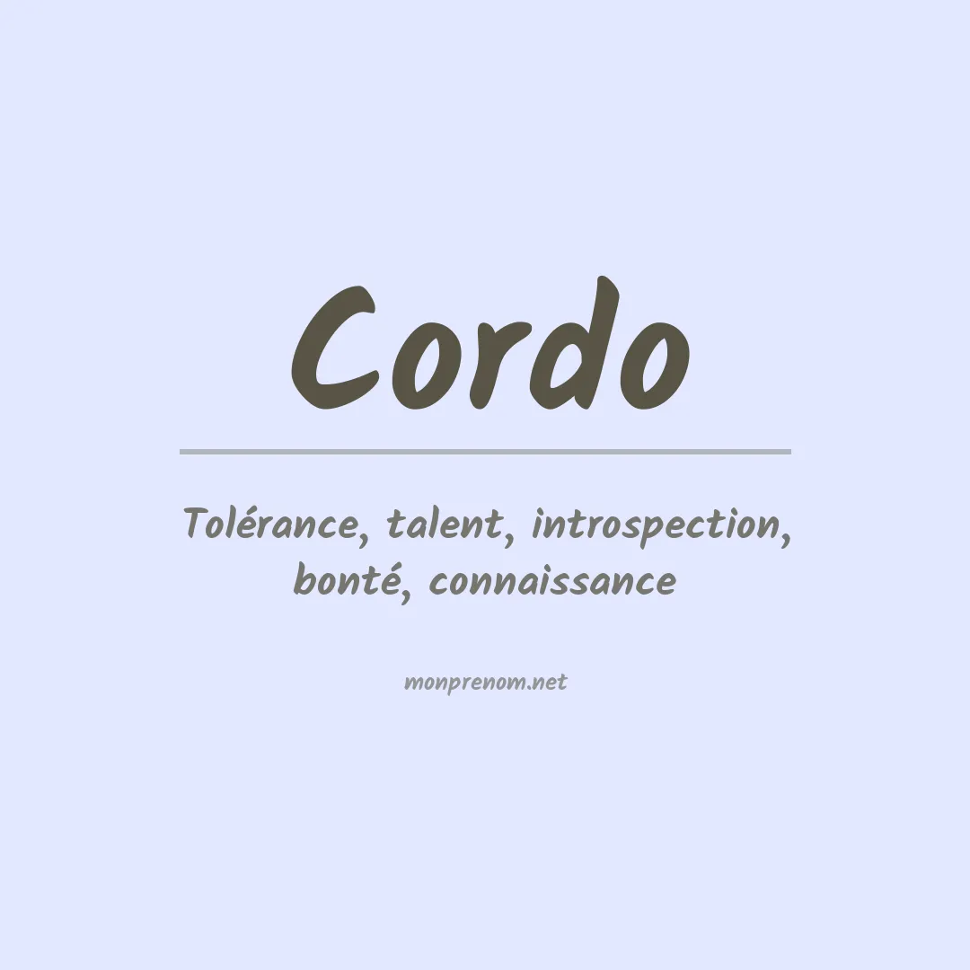 Prénom Cordo