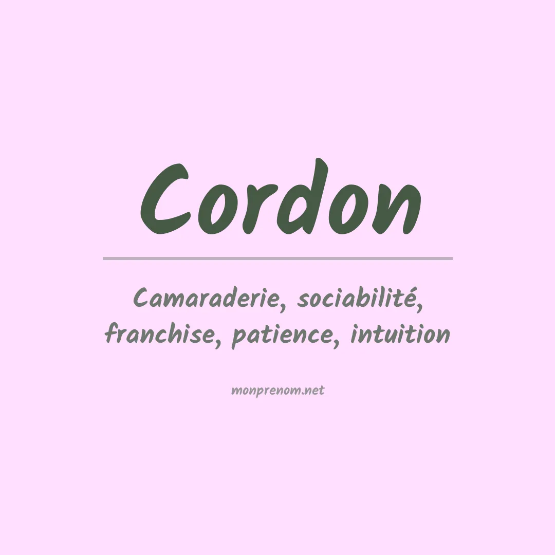 Prénom Cordon