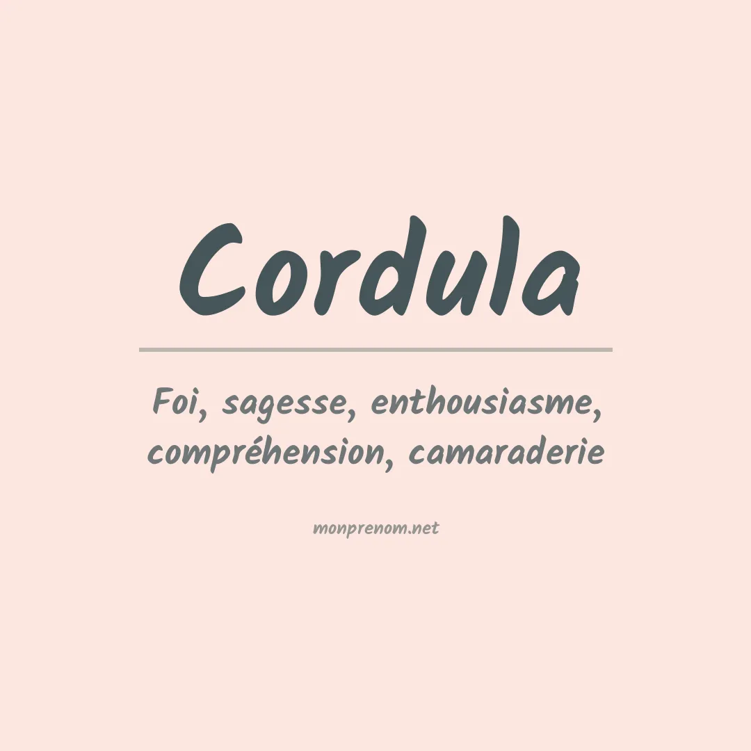 Signification du prénom Cordula
