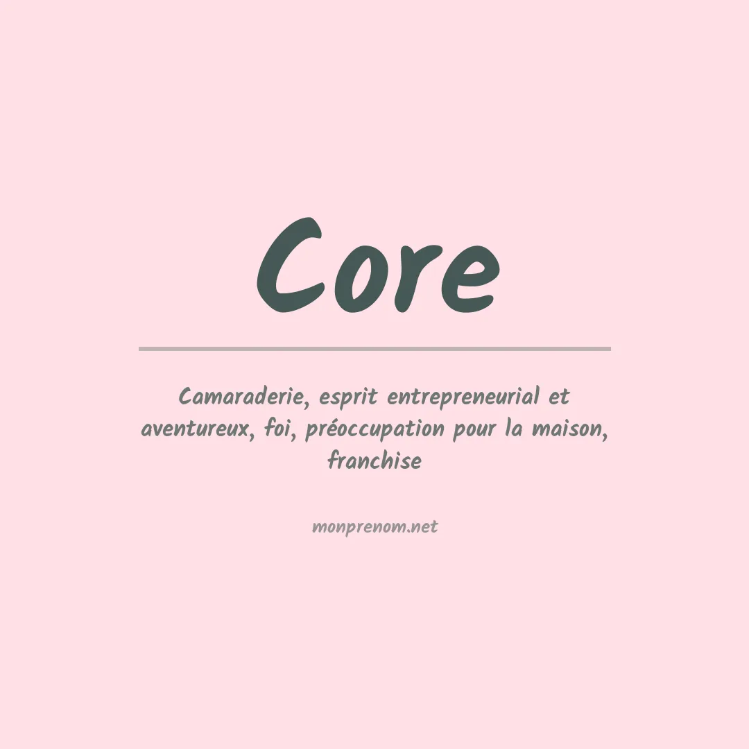 Prénom Core