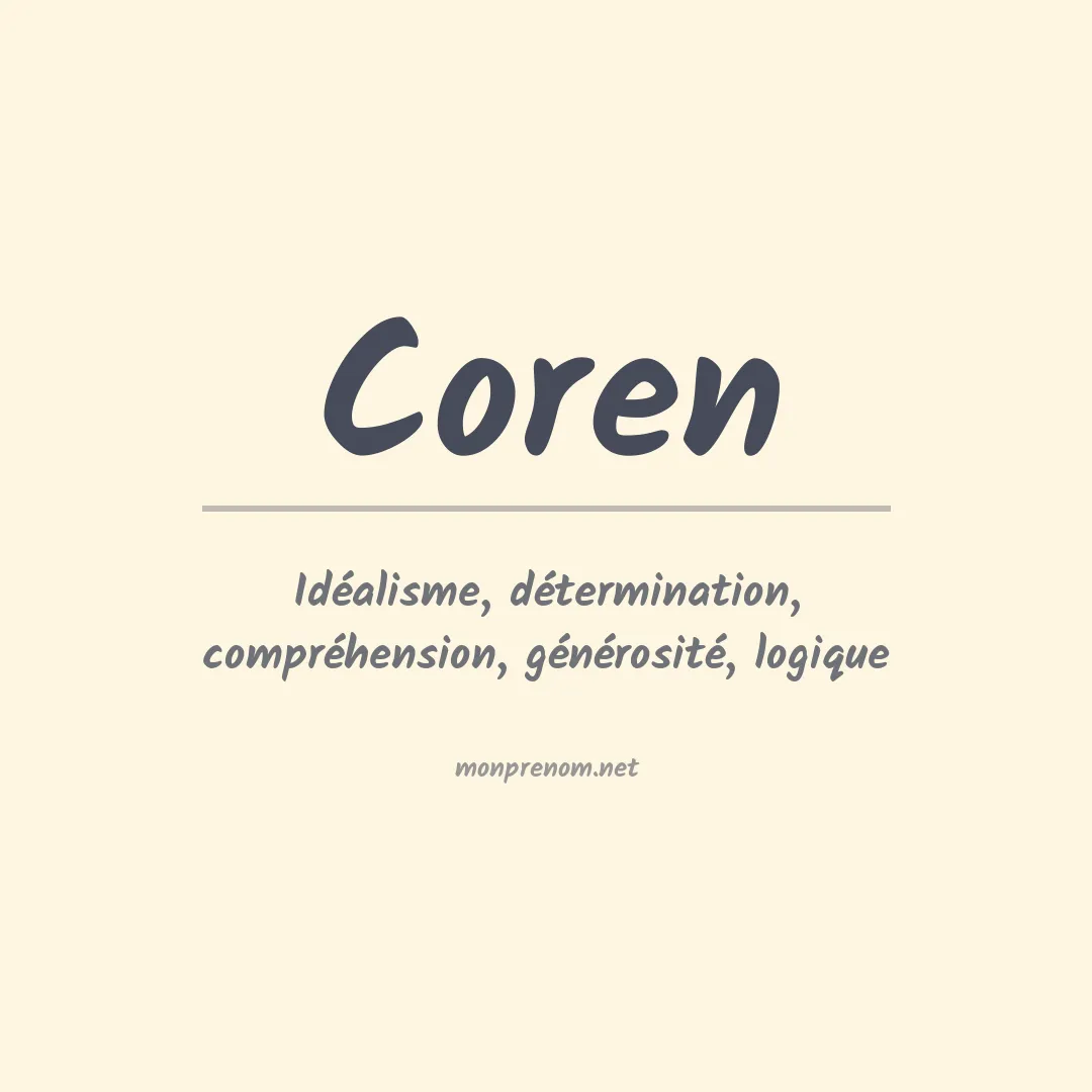 Prénom Coren