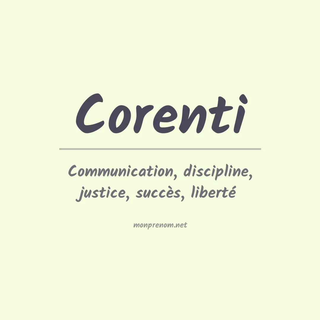 Signification du prénom Corenti