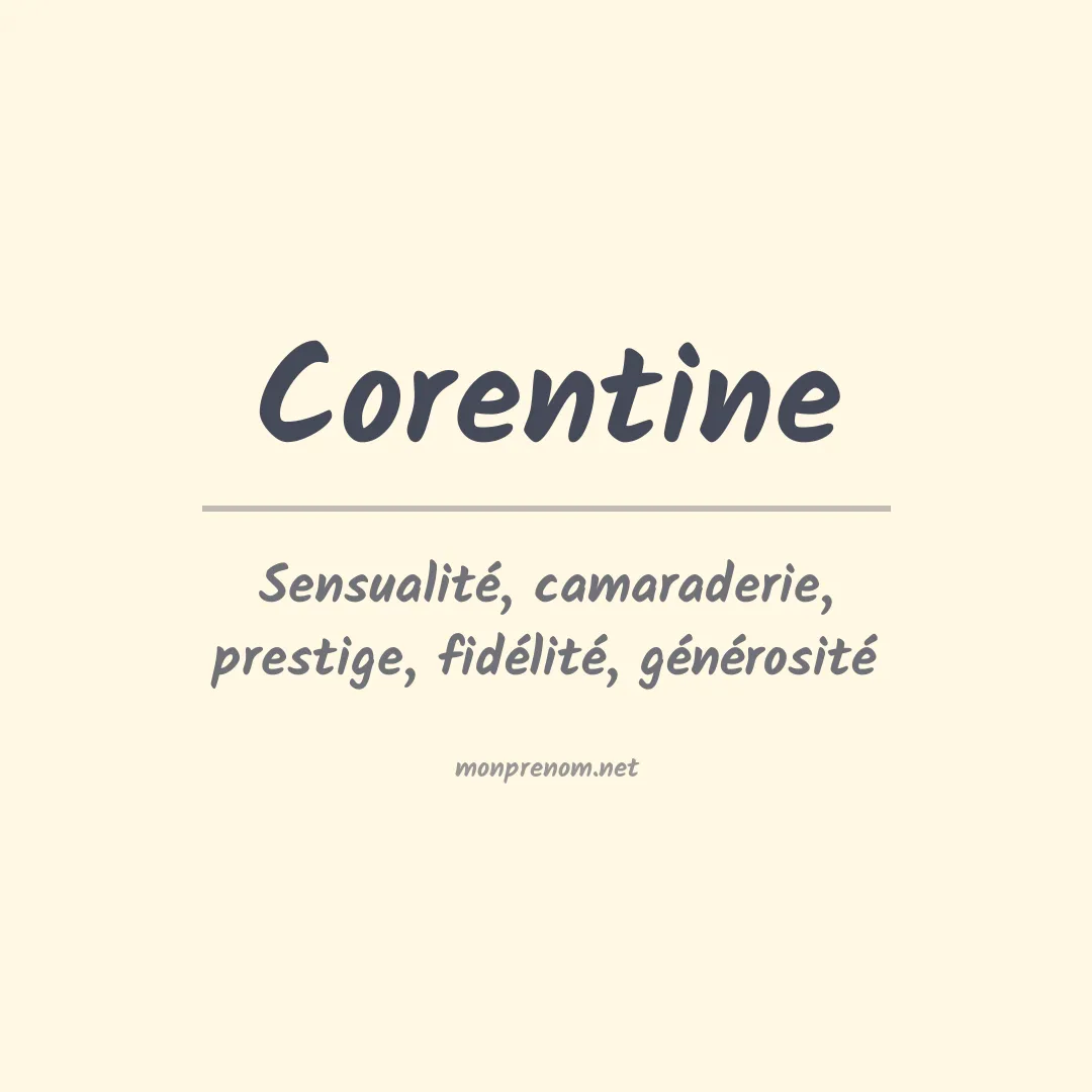 Signification du prénom Corentine