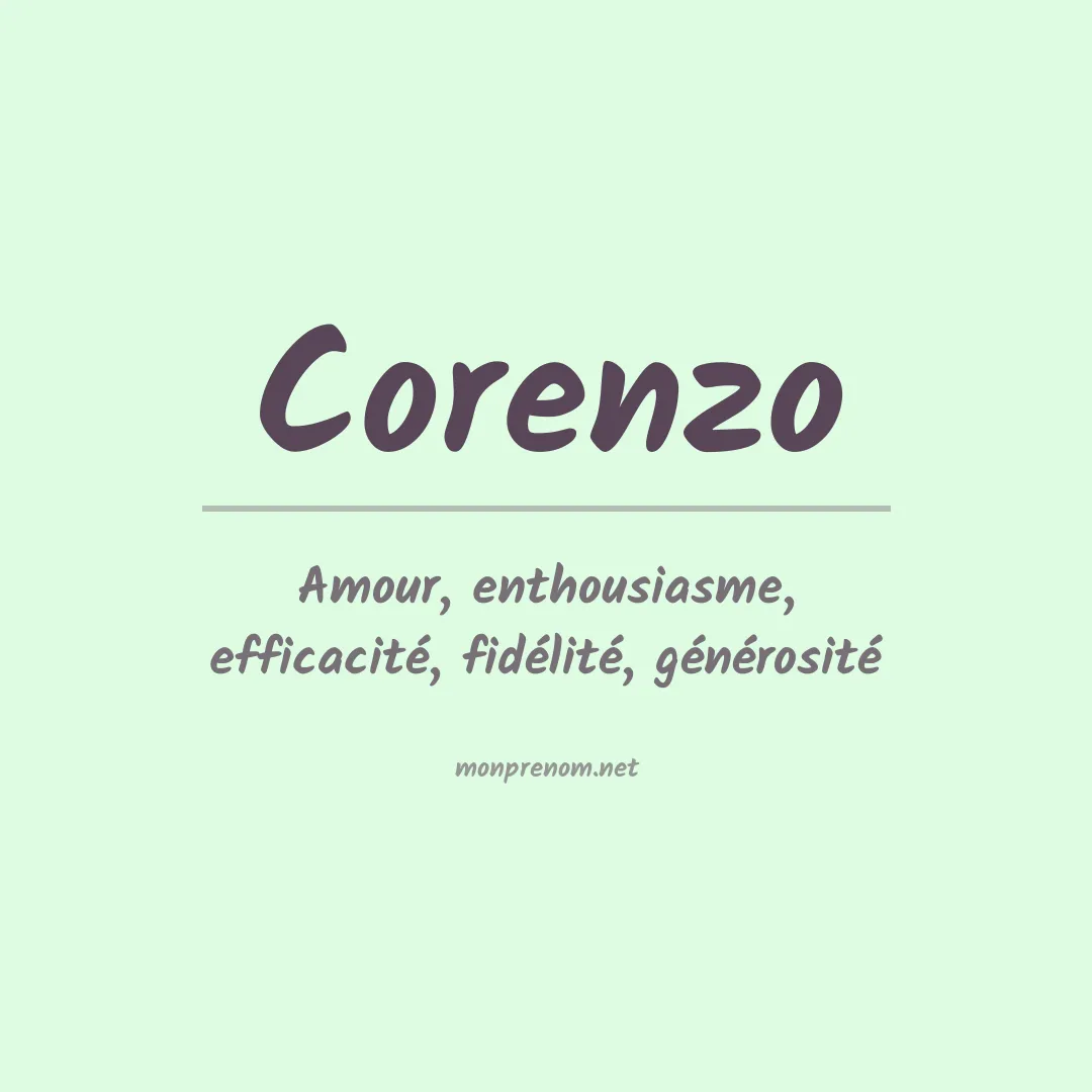 Signification du prénom Corenzo