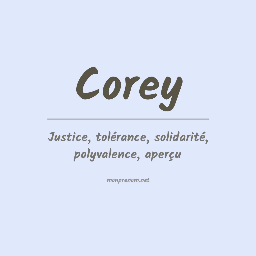Prénom Corey