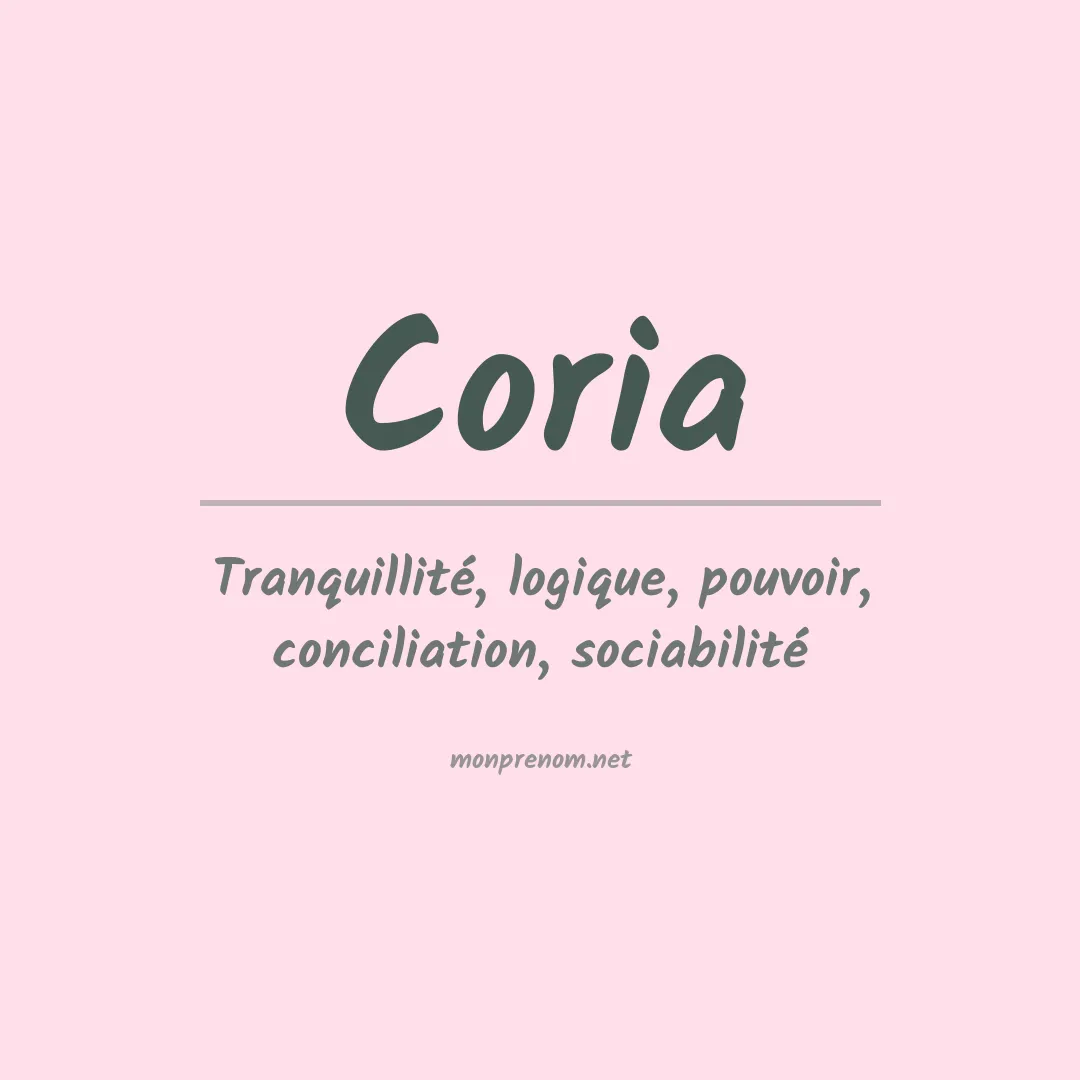 Prénom Coria