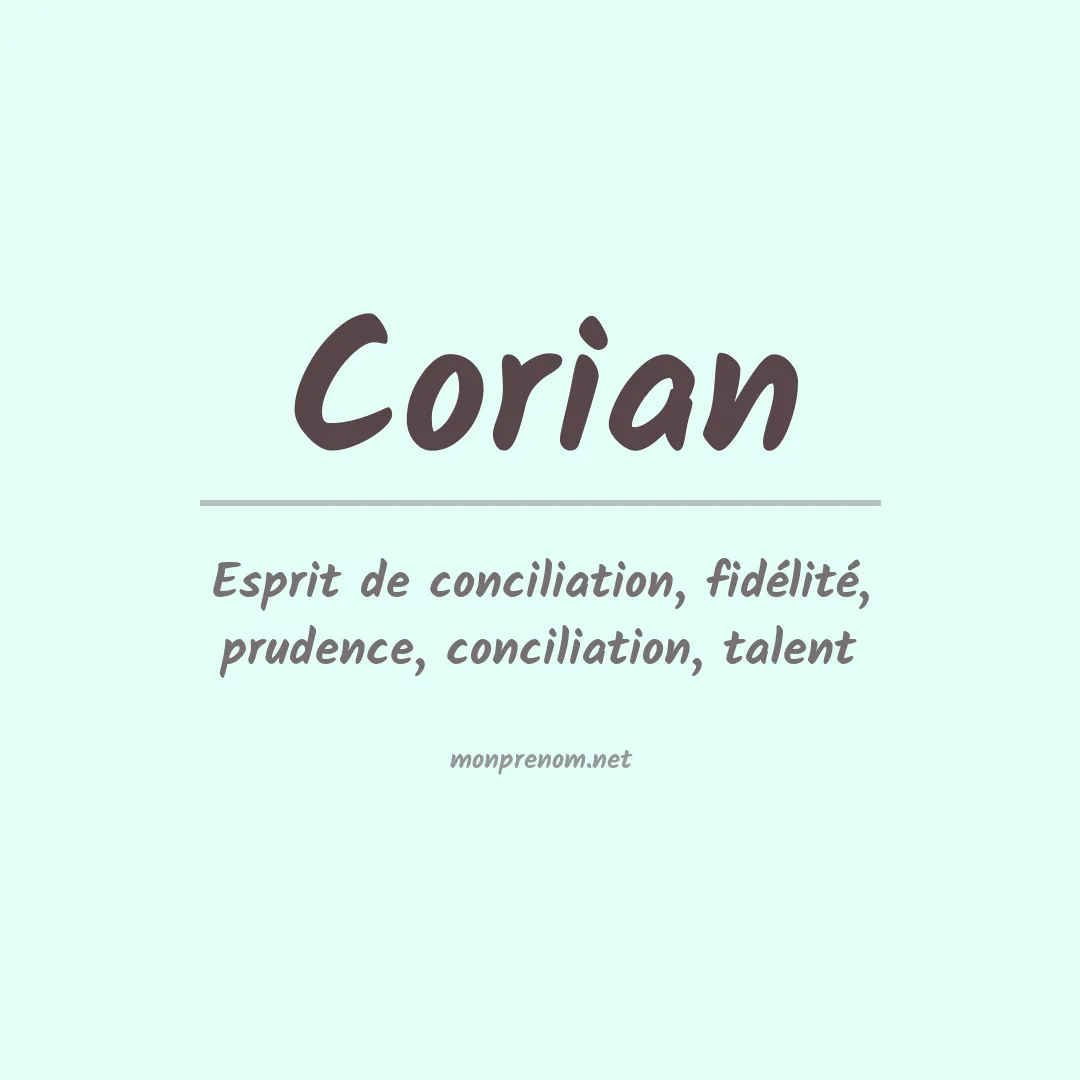 Signification du prénom Corian