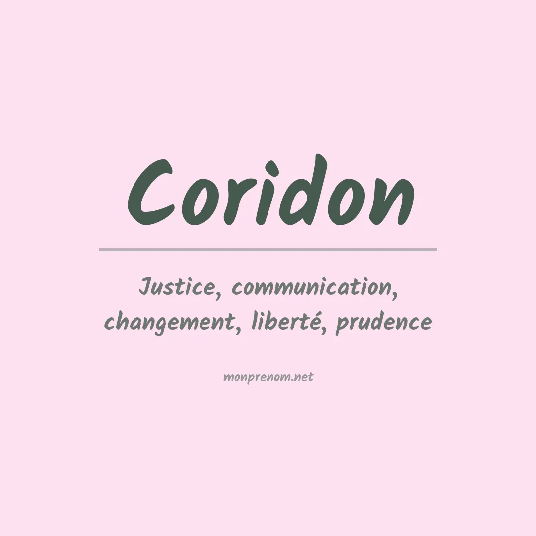 Signification du prénom Coridon
