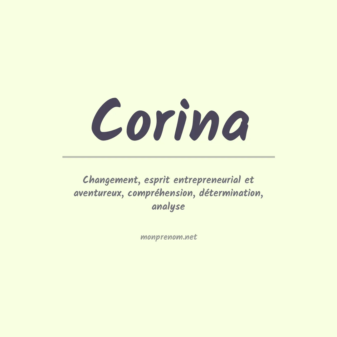Signification du prénom Corina