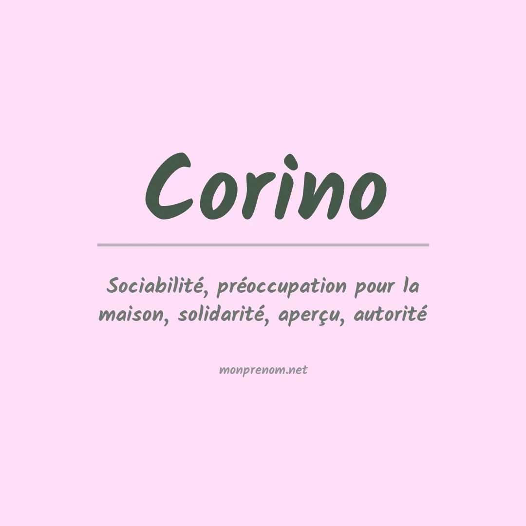 Signification du prénom Corino