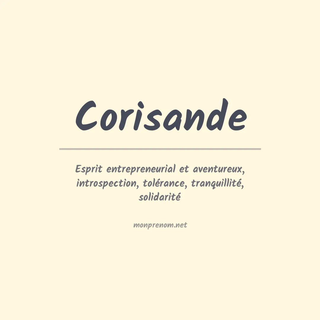 Signification du prénom Corisande