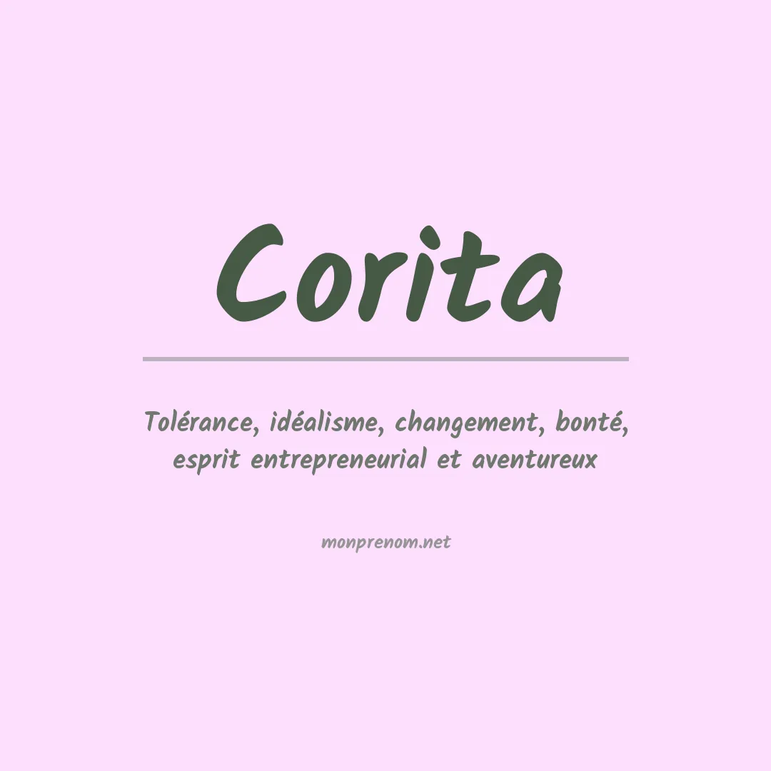 Signification du prénom Corita