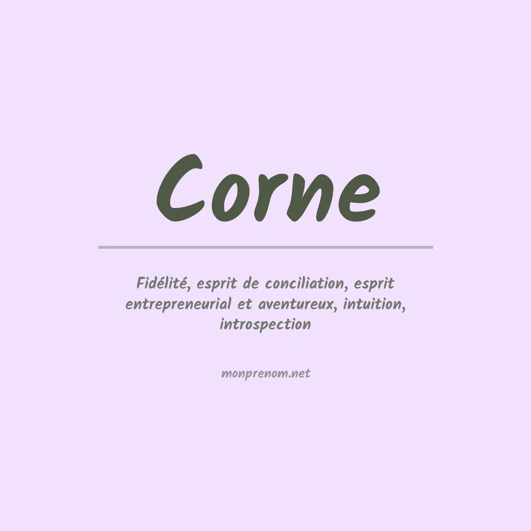 Prénom Corne