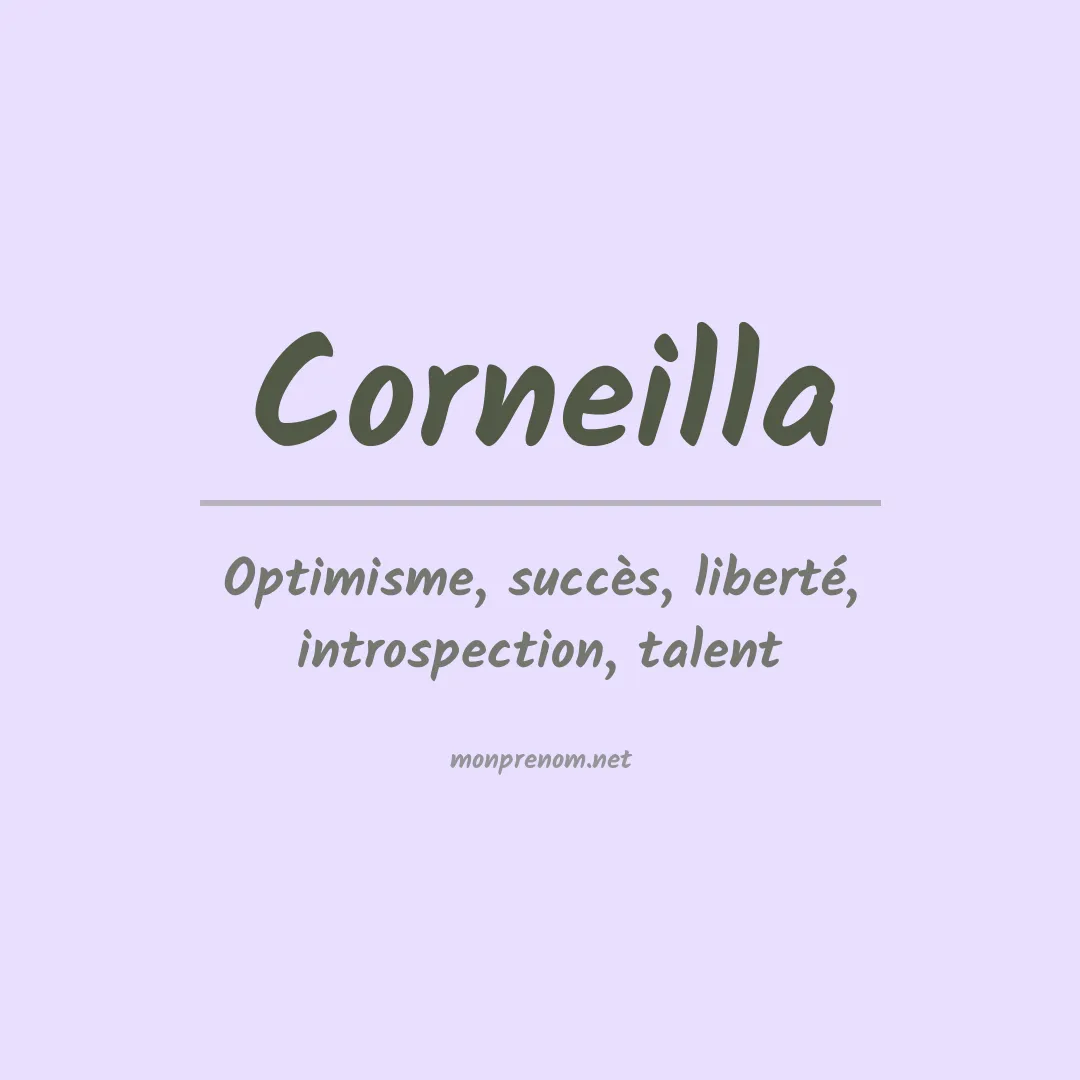 Signification du prénom Corneilla
