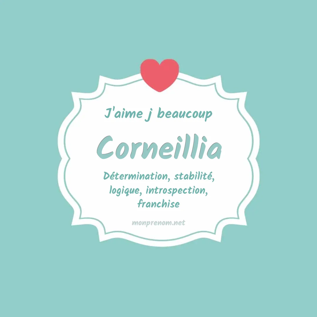 J'aime beaucoup Corneillia