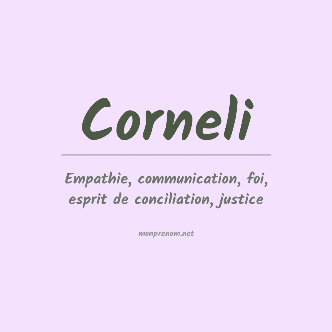 Signification du prénom Corneli